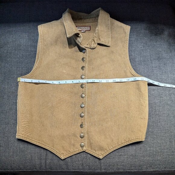 Double D Ranch Denim Vest | Western Vintage | Button Front - Picture 9 of 11